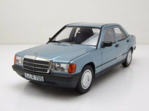 Norev Modellauto Mercedes 190 E W201 1984 hellblau metallic Modellauto 1:18 Norev