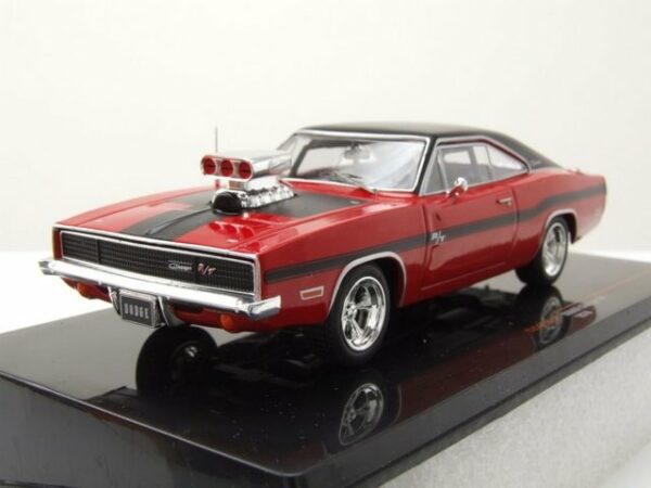 ixo Models Modellauto Dodge Charger R/T 1970 rot schwarz Modellauto 1:43 ixo models