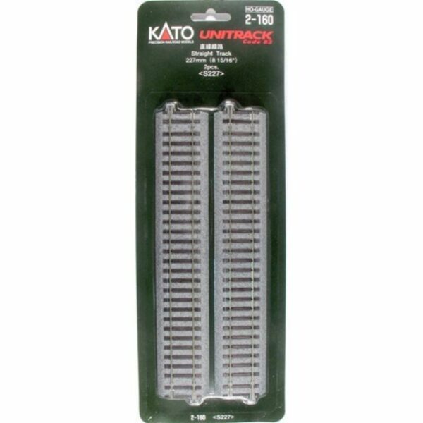 KATO H0 2er-Set Gerades Gleis 227 mm