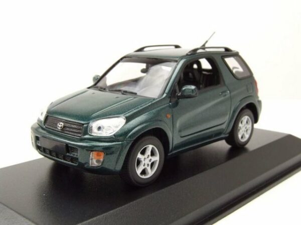 Maxichamps Modellauto Toyota RAV 4 2000 dunkelgrün metallic Modellauto 1:43 Maxichamps