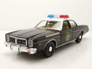 GREENLIGHT collectibles Modellauto Dodge Monaco 1977 schwarz weiß Hatchapee County Sheriff Modellauto