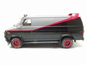 GREENLIGHT collectibles Modellauto GMC Vandura A-Team Van 1983 grau schwarz Modellauto 1:12 Greenlight