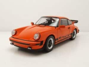 Solido Modellauto Porsche 911 (930) Carrera 3.0 orange mit Spoiler Modellauto 1:18 Solid