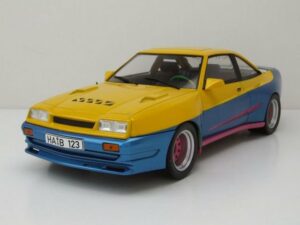 MCG Modellauto Opel Manta B Mattig "Manta Manta" 1991 gelb blau Modellauto 1:18 MCG