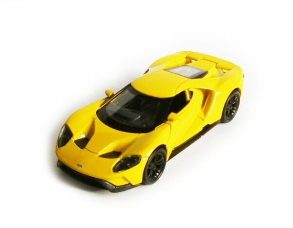 Welly Modellauto FORD GT 2017 12cm Metall Modellauto Modell Auto Metall Spielzeugauto Kinder Geschenk 16 (Gelb)