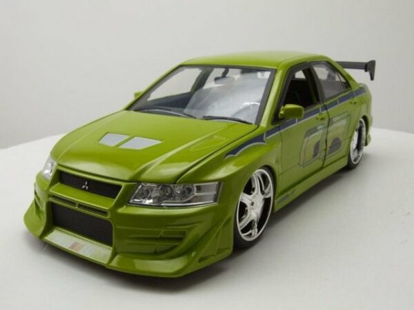 JADA Modellauto Mitsubishi Lancer Evolution VII grün Brian Fast & Furious Modellauto