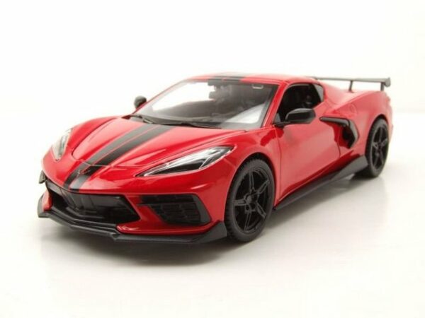 Maisto® Modellauto Chevrolet Corvette Stingray C8 High Wing 2020 rot Modellauto 1:24