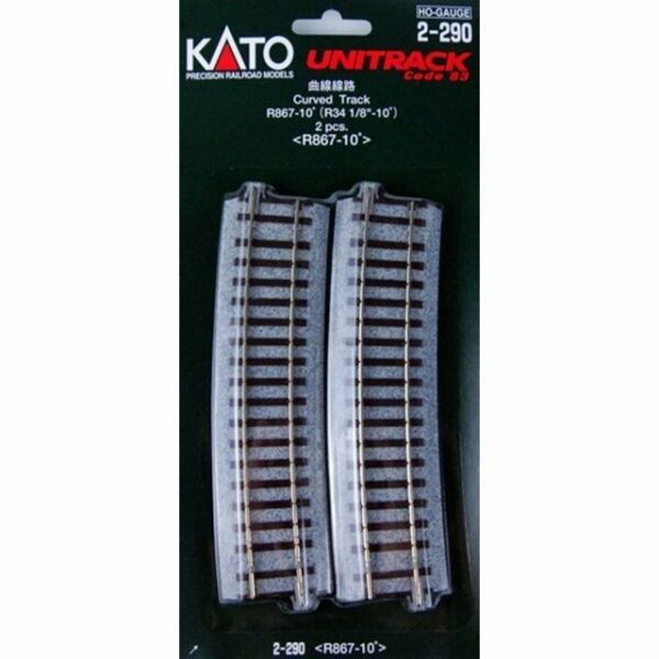 KATO H0 2er-Set Gebogenes Gleis R867-10°