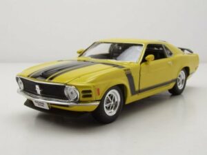 Welly Modellauto Ford Mustang Boss 302 1970 gelb Modellauto 1:24 Welly