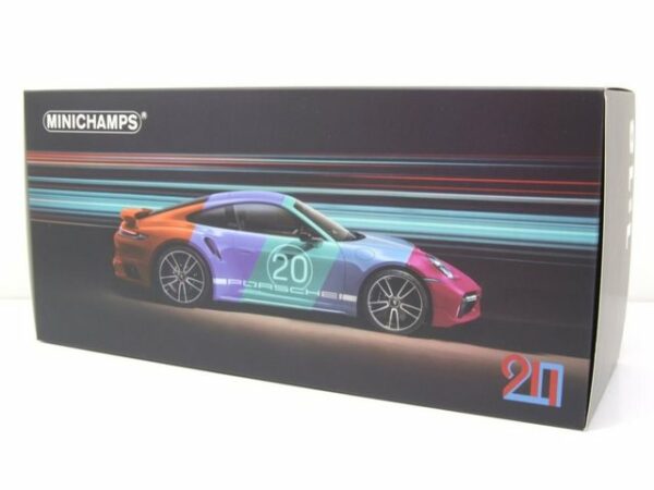 Minichamps Modellauto Porsche 911 992 Turbo S Sport Design 2021 grün Modellauto 1:18 Minicha