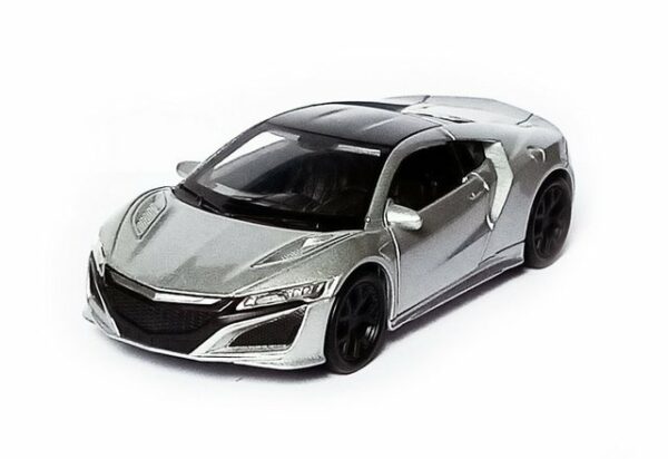 Welly Modellauto HONDA NSX 2015 Modellauto 12cm Metall Modell Auto Spielzeugauto PKW Kinder Spielzeug 94 (Silber-Metallic)