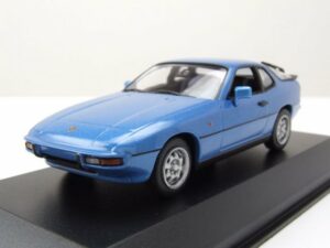 Maxichamps Modellauto Porsche 924 1976 blau metallic Modellauto 1:43 Maxichamps