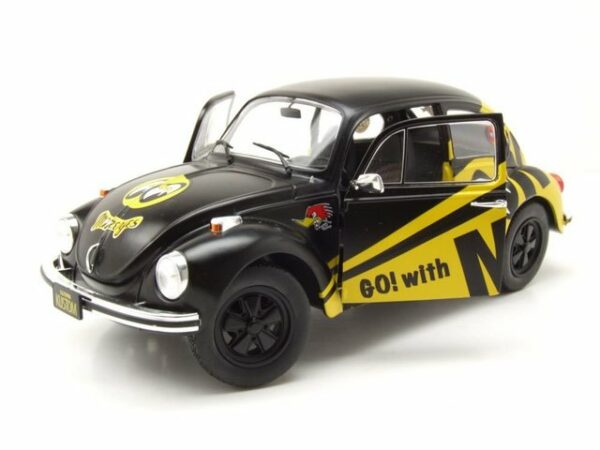 Solido Modellauto VW Käfer 1303 1974 schwarz gelb GO! with Moon Modellauto 1:18 Solido