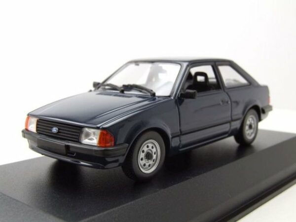 Maxichamps Modellauto Ford Escort 1981 dunkelblau Modellauto 1:43 Maxichamps