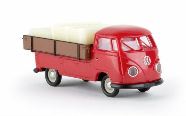 Brekina Modellauto Brekina H0 1/87 32974 VW T1b Pritsche rot - OVP NEU