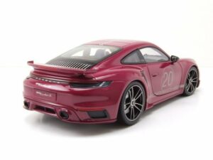 Minichamps Modellauto Porsche 911 992 Turbo S Coupe Sport Design 2021 rot Modellauto 1:18