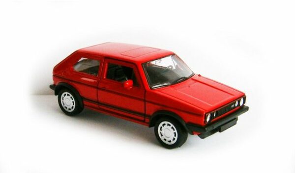 Welly Modellauto VOLKSWAGEN GOLF I GTI Metall Modellauto Modell Auto 77 (Rot)