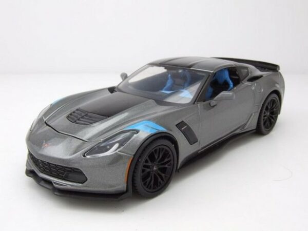 Maisto® Modellauto Chevrolet Corvette C7 Grand Sport 2017 grau metallic Modellauto 1:24