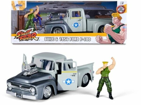 JADA Modellauto Modellauto Street Fighter 1956 Ford Pickup mit Figur 1:24 253255057