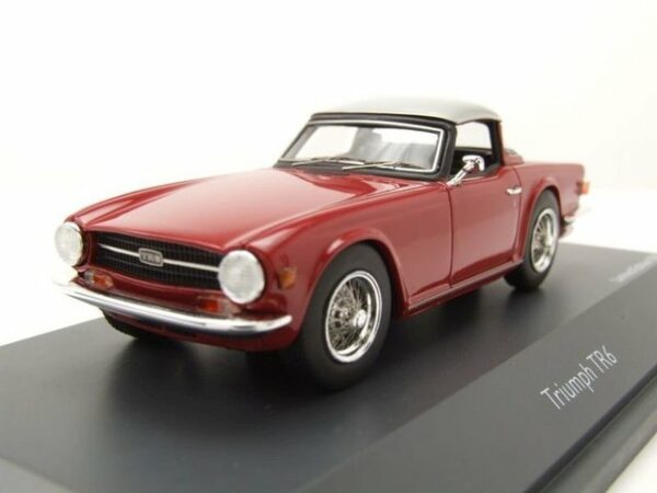 Schuco Modellauto Triumph TR6 Surrey Top geschlossen 1968 weinrot Modellauto 1:43 Schuc