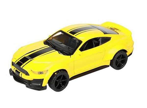Toi-Toys Modellauto MUSTANG V8 Modellauto mit Rückzug Motor Metall Modell Auto Spielzeugauto Geschenk Geschenk 73 (Gelb)
