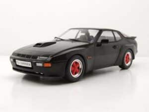 MCG Modellauto Porsche 924 Carrera GT 1981 schwarz mit roten Felgen Modellauto 1:18