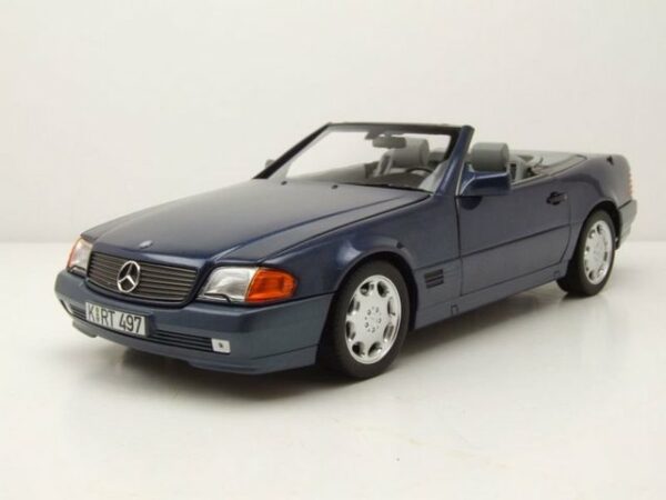 Norev Modellauto Mercedes 500 SL Cabrio R129 1989 blau metallic Modellauto 1:18 Norev