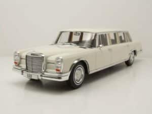 MCG Modellauto Mercedes 600 W100 Pullman 1969 weiß Modellauto 1:18 MCG