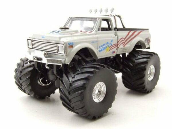 GREENLIGHT collectibles Modellauto Chevrolet K-10 USA-1 Monster Truck 1970 weiß Modellauto 1:43 Greenligh