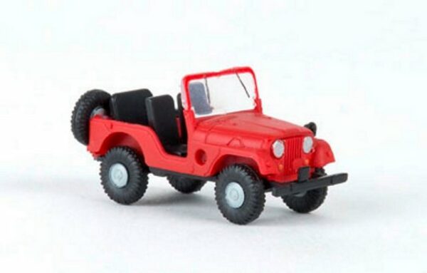 Brekina Modellauto Brekina 1/87 58904 Jeep Universal rot