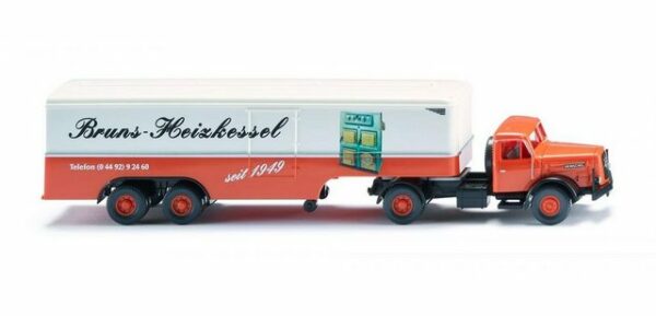 Wiking Modellauto Wiking 51326 Koffersattelzug (Henschel)