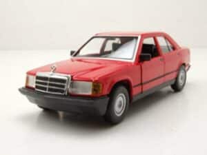 Bburago Modellauto Mercedes 190E 1987 rot Modellauto 1:24 Bburago