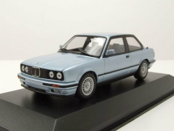 Maxichamps Modellauto BMW 3er E30 1989 silberblau metallic Modellauto 1:43 Maxichamps