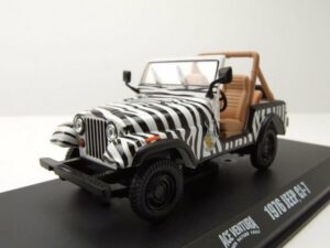 GREENLIGHT collectibles Modellauto Jeep CJ-7 1976 weiß schwarz Ace Ventura Modellauto 1:43 Greenlight