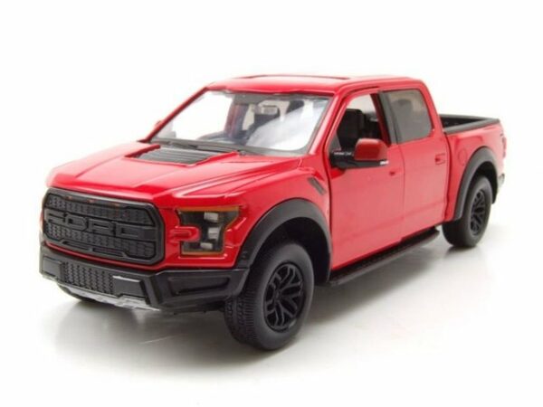 Motormax Modellauto Ford F-150 Raptor Pick Up 2017 rot Modellauto 1:27 Motormax