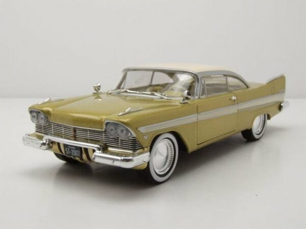 GREENLIGHT collectibles Modellauto Plymouth Belvedere Tulsa Oklahoma Tulsarama 1957 gold weiß Modellauto