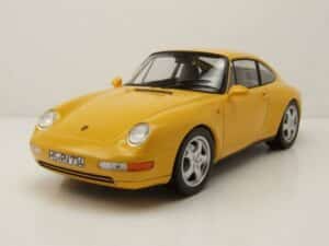 Norev Modellauto Porsche 911 993 Carrera 1994 gelb Modellauto 1:18 Norev