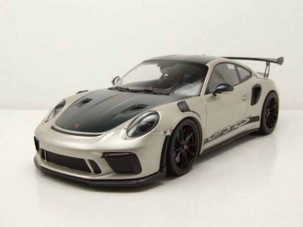 Minichamps Modellauto Porsche 911 GT3 RS (991.2) Weissach Package 2019 silber mit schwarzen