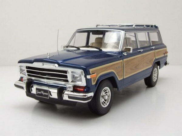 KK Scale Modellauto Jeep Grand Wagoneer 1989 blau metallic Modellauto 1:18 KK Scale