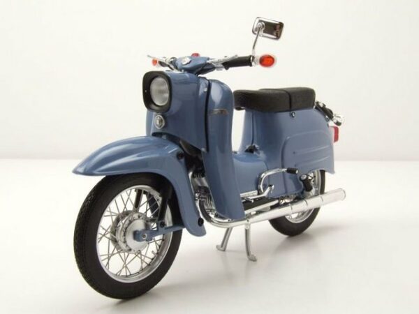 Schuco Modellmotorrad Simson Schwalbe KR51/1 mittelblau Modellmotorrad 1:10 Schuco