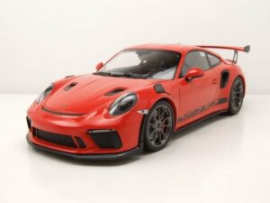 Minichamps Modellauto Porsche 911 GT3 RS (991.2) 2019 lava orange mit platinum Felgen Modell